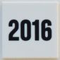 Tile 2 x 2 with Black '2016' print