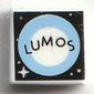 Tile 1 x 1 with Black 'LUMOS' print