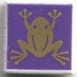 Tile 1 x 1 with Gold Chocolate Frog, Dark Purple Background print