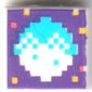 Tile 1 x 1 with Pixelated White/Dark Azure Moon on Dark Purple Background print