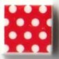 Tile 1 x 1 with White Dots on Red Background (Minnie Mouse Dress) print