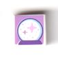 Tile 1 x 1 with Crystal Ball, Dark Purple Foot, Dark Turquoise Background print