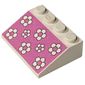 Slope 33° 3 x 4 with Pink Background White Flowers Print [4151]