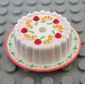 Scala, Food, Cake with Red Cherries and Oranges Print