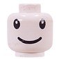 Minifig Head Nesquik Bunny, Wide Apart Eyes and Smile Print [Blocked Open Stud]
