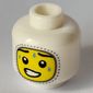 Minifig Head, Balaclava, Sweat Beads, Crooked Smile (Cringe) print