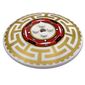 Dish 8 x 8 Inverted [Radar] with Red, Black and Pearl Gold Geometric Print