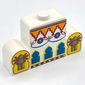 Brick Curved 1 x 4 x 2 Center Stud Top with Orient Arches, Minifigs Print