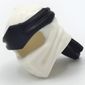 Wrap with Long Back Knot, Black Band Pattern