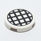 Tile Round 2 x 2 with Black Grid Small Print