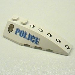 Wedge Curved 6 x 2 Right with 'POLICE' Print