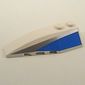 Wedge Curved 6 x 2 Left with Blue and Silver Side Print