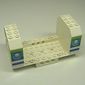 Aircraft Fuselage Angular Bottom 6 x 12 x 5 with Windows on Green & Blue Stripes Print