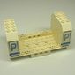 Aircraft Fuselage Angular Bottom 6 x 12 x 5 with Doors on Blue Stripe Print [4618]