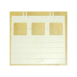 Garage Door 1 x 12 x 9 with Three Windows, Locking Dual 2 Finger Hinges