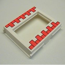 Door Frame 2 x 8 x 8 with Red Brick Print