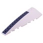 Wedge Curved 10 x 3 Left with Dark Blue Stripes, Black Airplane Windows print