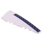 Wedge Curved 10 x 3 Right with Dark Blue Stripes, Black Airplane Windows print