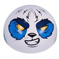 Windscreen 6 x 6 x 3 Dome with Dual 2 Fingers with Panda, Blue Eyeshadow, Dark Blue Eyebrows print