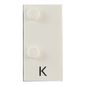 Braille Brick 2 x 4 with 2 Studs ⠅ and 'K' Print