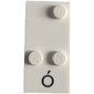 Braille Brick 2 x 4 with 3 Studs ⠬ and 'Ó' print