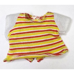 Duplo T-Shirt with Horizontal Stripes, White Sleeves print