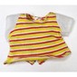 Duplo T-Shirt with Horizontal Stripes, White Sleeves print