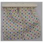 Duplo Curtains, White with Red, Blue, Lime and Yellow Dots Print, with Plate 2 x 6