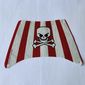 Sail, Rectangle, 27 x 17 with Red Stripes, Skull Crossbones