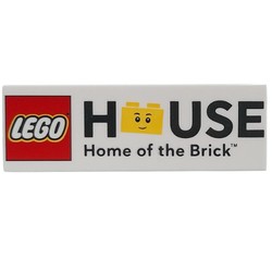 Tile 2 x 6 with 'LEGO HOUSE Home of the Brick' print