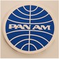 Tile Round 6 x 6 with Blue 'PAN AM' logo print