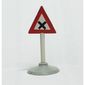 Road Sign Old Triangle with 'X' Print & Type 1 Base