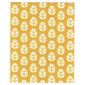 Duplo Blanket, Bright Light Orange with Leaves with Print
