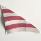 Sail, Triangular, 17 x 20 with Red Thick Stripes Print