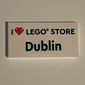 Tile 2 x 4 with 'I heart LEGO STORE Dublin' print
