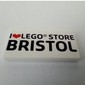 Tile 2 x 4 with 'I heart LEGO STORE BRISTOL' print
