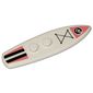 Sports Surfboard Standard with Coral and Black Stripes, and Black Triangular Shape Print