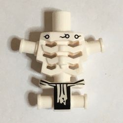LEGO PART 93060pr0004 Torso Skeleton - Angular Rib Cage with Black ...