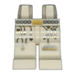 Hips and White Legs with Pearl Dark Grey/Gold Belt, Silver Circuitry print