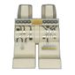 Hips and White Legs with Pearl Dark Grey/Gold Belt, Silver Circuitry print