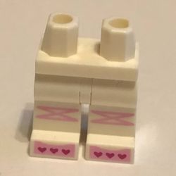 LEGO PART 970c27pr9810 Hips and White Legs with Bright Pink Stripes ...