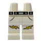 Hips and White Legs with Black Belt, Lightning Bolts print