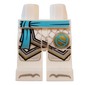 Hips and White Legs with Medium Azure Belt, Robes, Silver Trim, Scales, Gold Symbol print