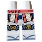 Hips and White Legs with Coral Sash, Robe Ends, Gold/Sand Blue Knee Pads print