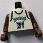 Torso Basketball Jersey, Minnesota Timberwolves '21' Print, Long One Piece Arms Brown (NBA)