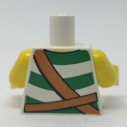 LEGO PART 973c01h01pr1438 Torso Tunic with Green Stripes and Leather ...