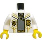 Torso Jacket, Gold Police Badges, Circuitry, Sand Blue Shirt print, White Arms, Yellow Hands