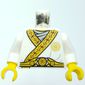 Torso Tunic with Gold Trim, Dark Red Decorations, Light Bluish Grey Shirt, White Arms, Yellow Hands