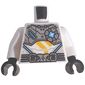 Torso Armor, Light Bluish Gray Panels, Utility Belt print (Zane), White Arms, Black Hands
