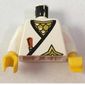 Torso Wrap, Brown Dagger, Gold Star, Gold Scale Mail Print, White Arms, Yellow Hands